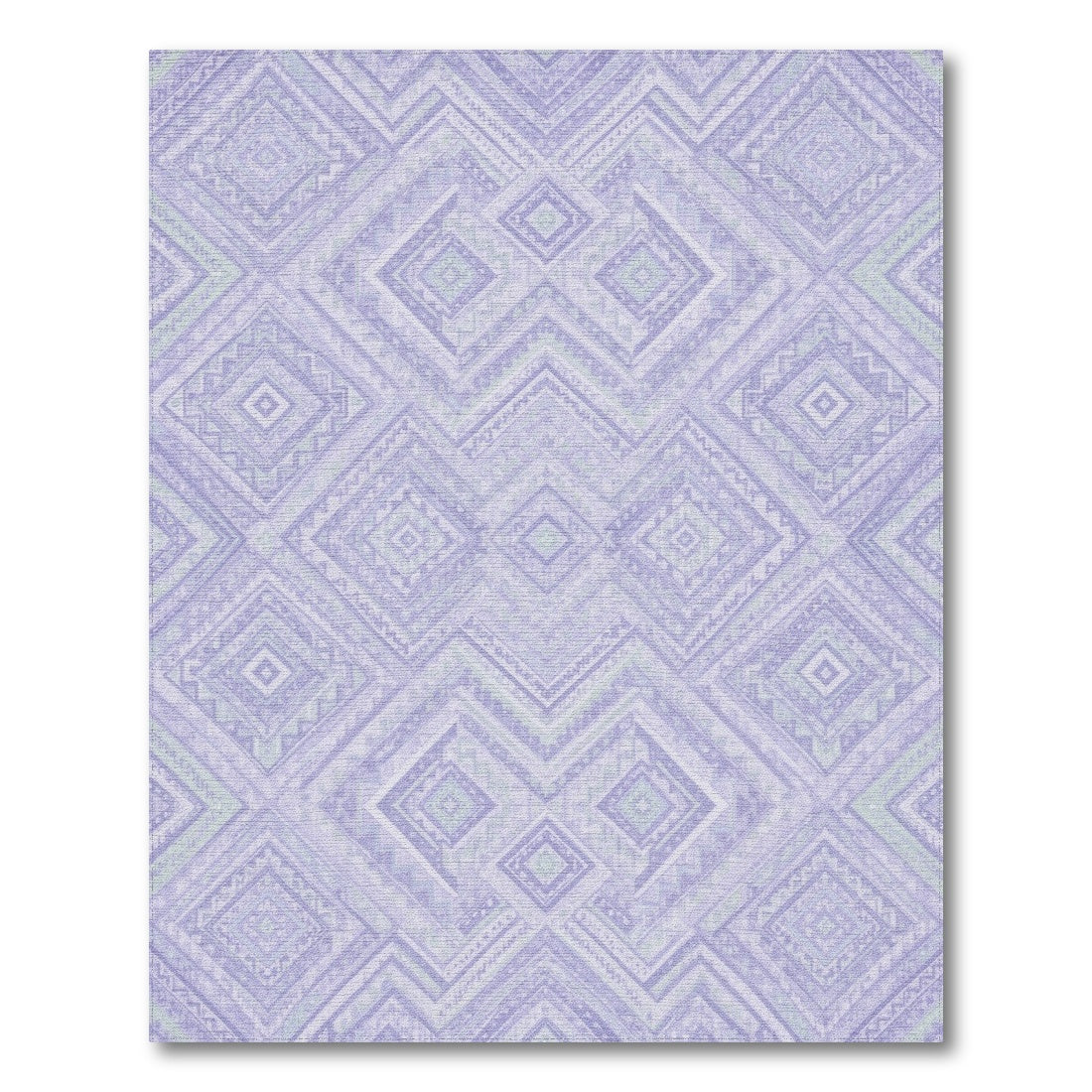 Purple Geometric Diamond Geometric Modern Area Rug
