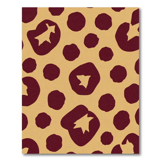 Maroon Spots Ochre Spots Scattered Bloom Rug