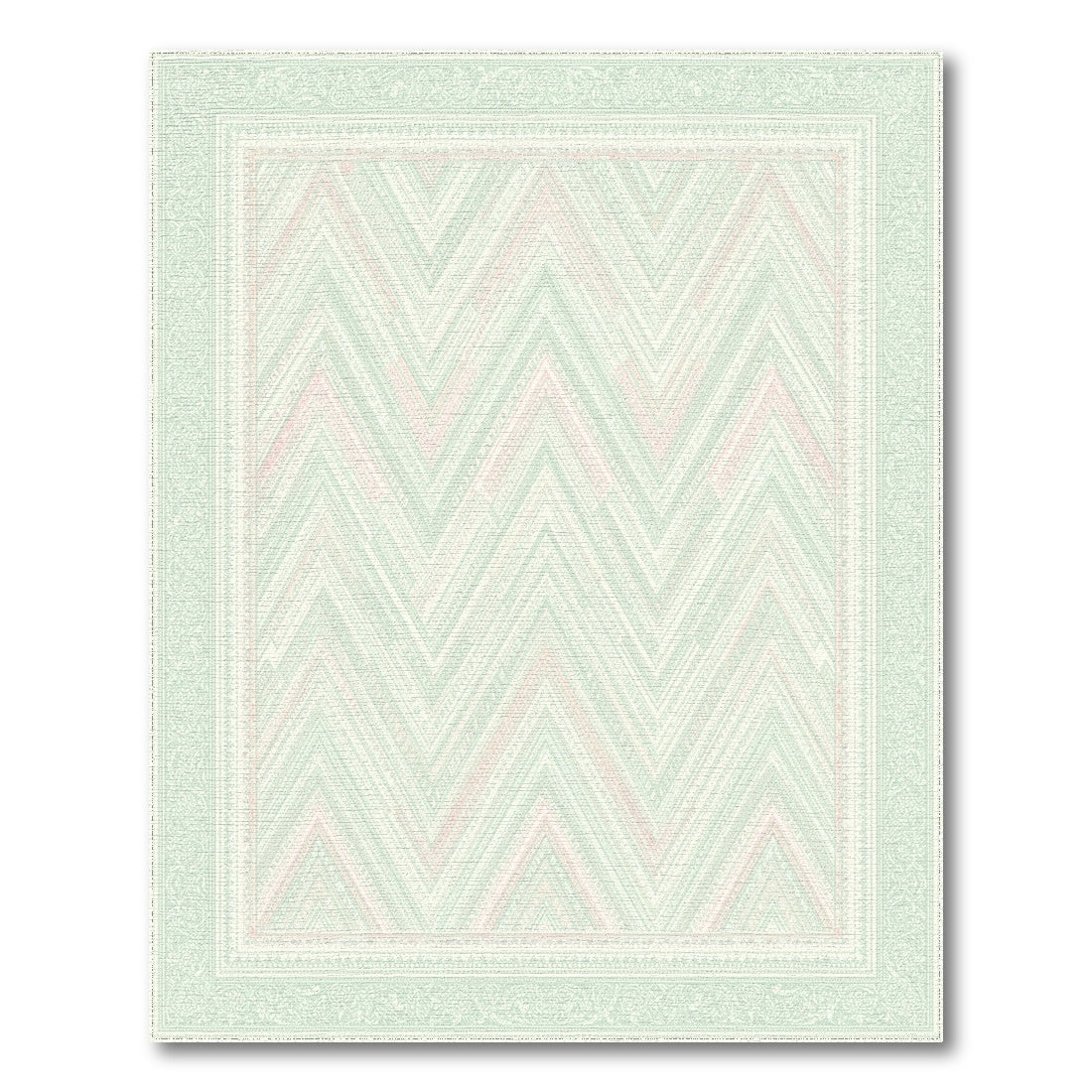 Mint Green Chevron Area Rug