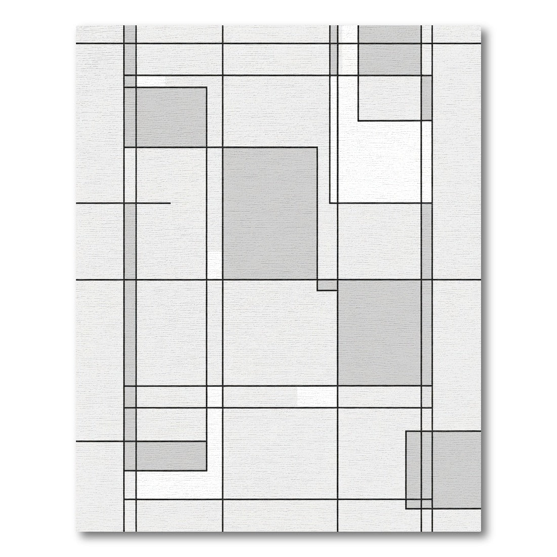 Modern Geometric Grid Light Gray Rug