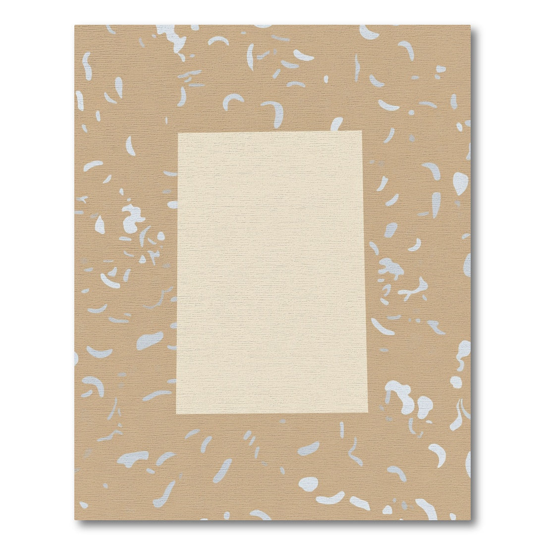 Terrazzo Cream Abstract Shape Rug