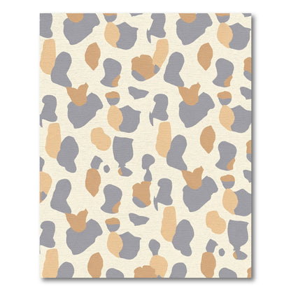 Abstract Beige Blue Tan Blobs Rug