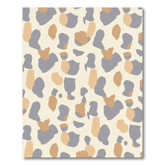 Abstract Beige Blue Tan Blobs Rug