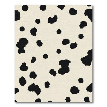 Cream Back White Spotty Contemporary Rug