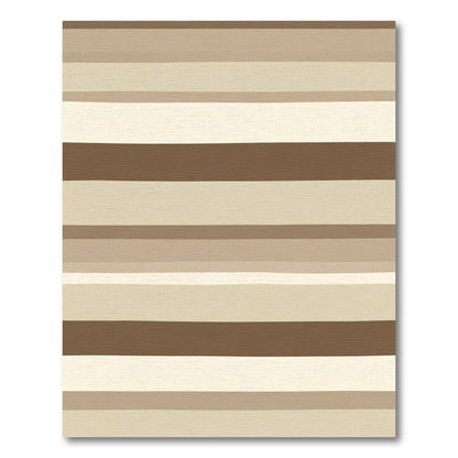 Subtle Neutral Horizon Bands Rug