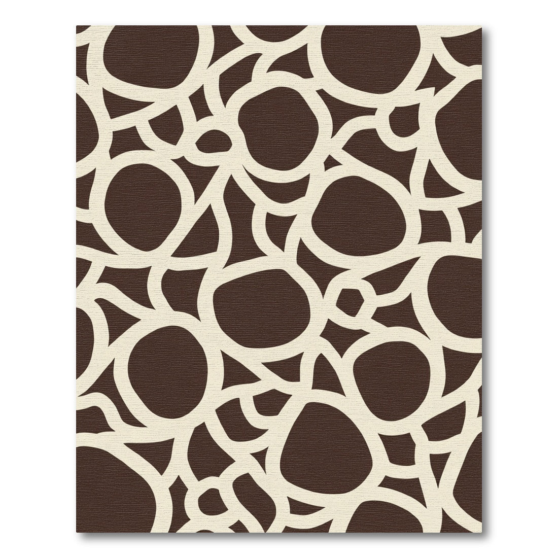 Brown Cream Organic Flow Rug