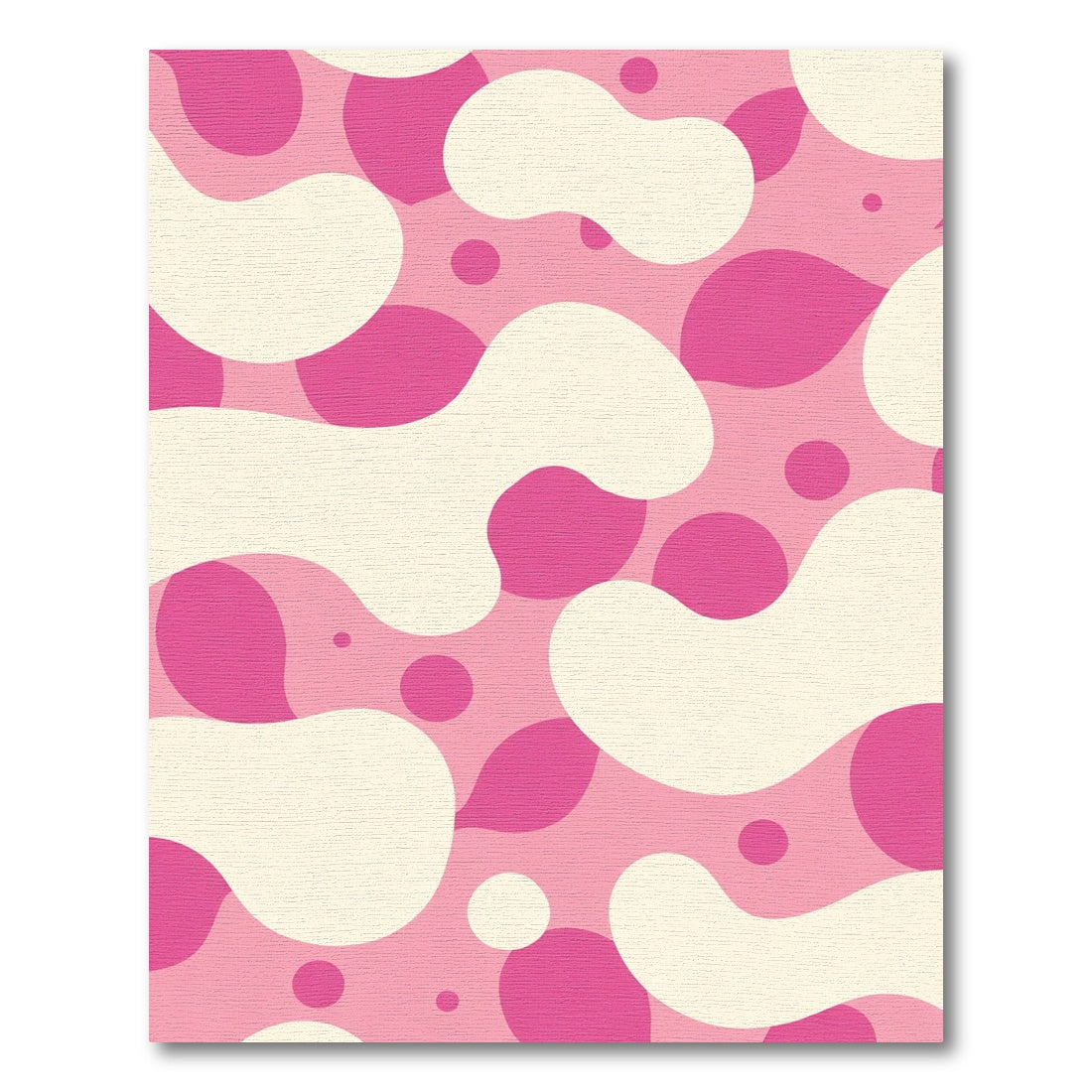 Pink And Cream Organic Blobs Rug