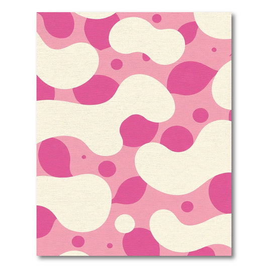 Pink And Cream Organic Blobs Rug