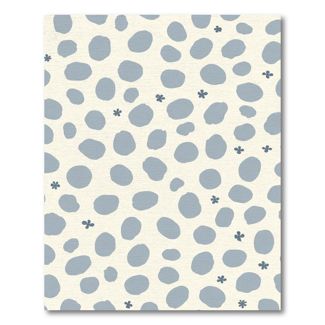 Soft Blue Speckle Floral Accent Rug