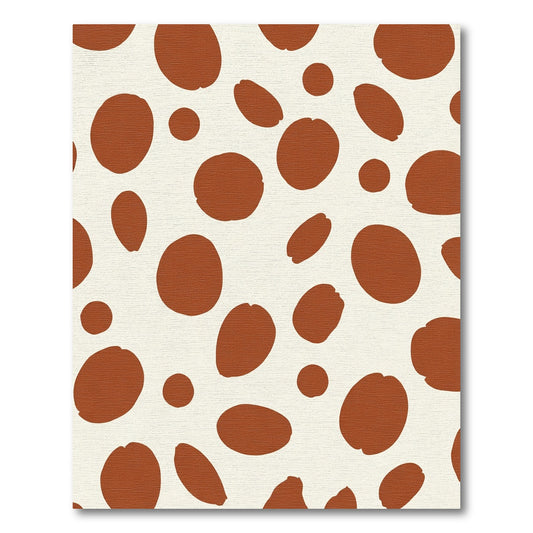 Terracotta Spots Abstract Composition Rug