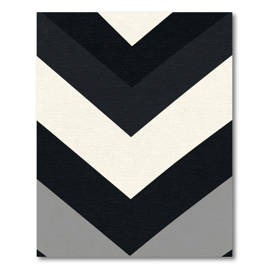 Monochromatic Chevron Geometric Statement Rug