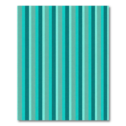 Aqua Tones Vertical Stripe Rug