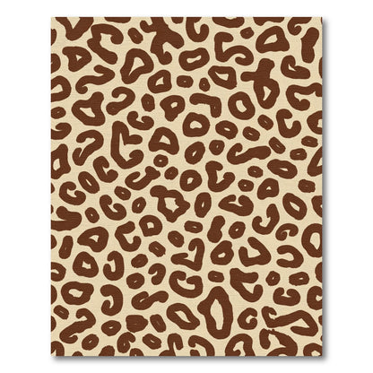 Brown Leopard Spots Texture Rug