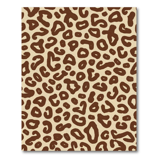 Brown Leopard Spots Texture Rug