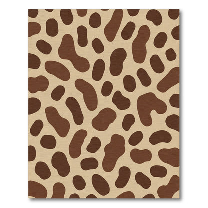 Brown And Tan Organic Blob Rug
