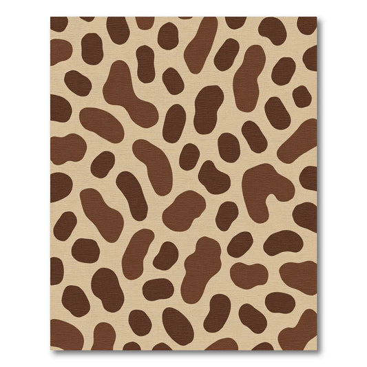 Brown And Tan Organic Blob Rug