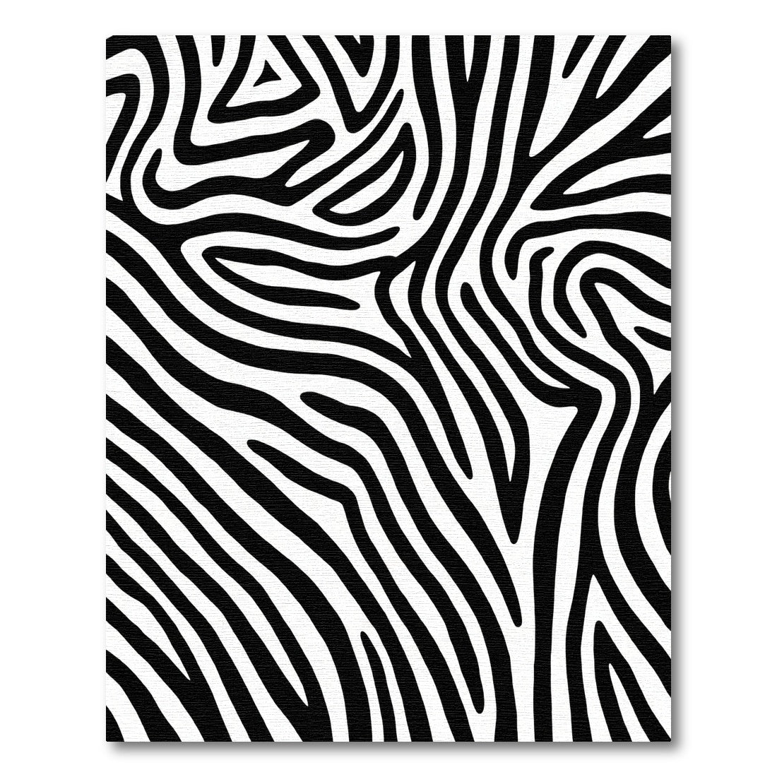 Bold Monochrome Striped Fauna Rug