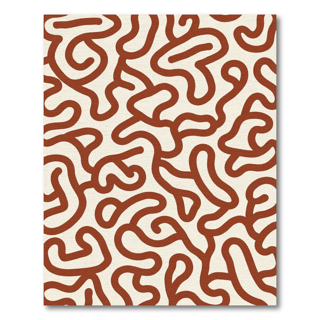 Terracotta Swirl Organic Labyrinth Textile Rug
