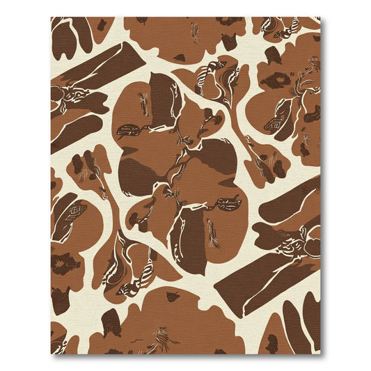 Organic Brown Abstract Branch Foliage Rug