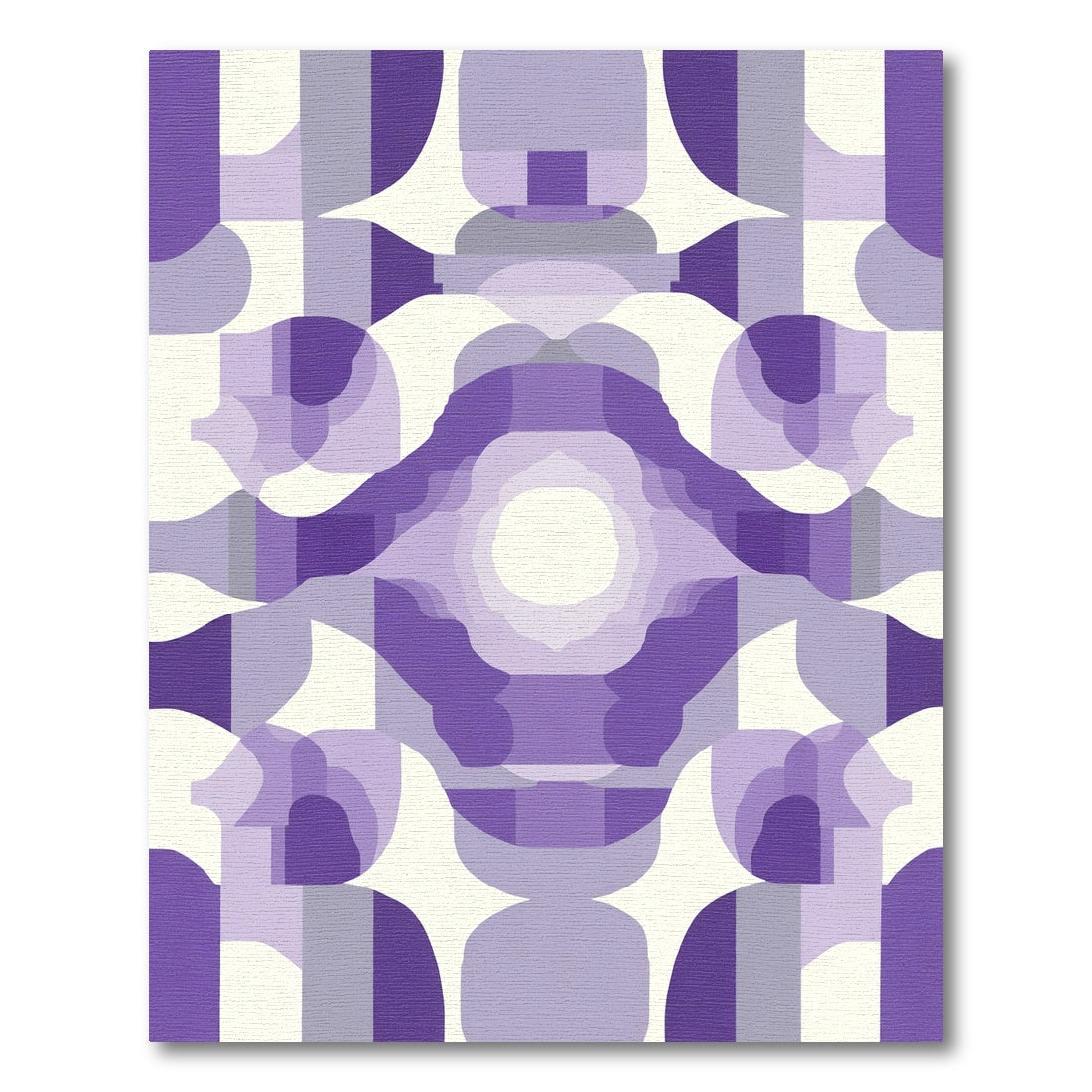 Amethyst Layered Geometric Abstract Rug
