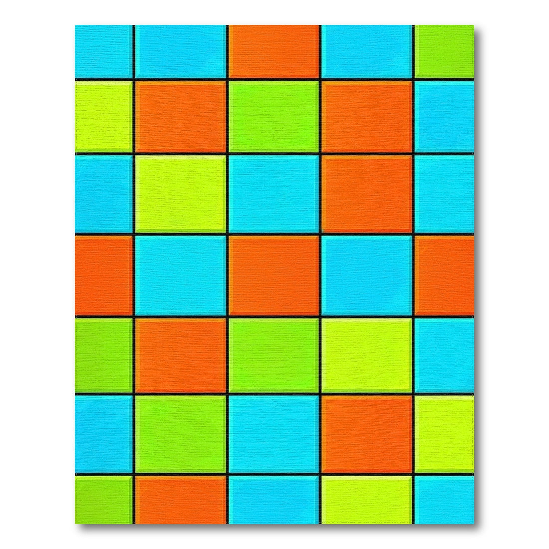 Multi-color and Patterns Vibrant Color Block Geometric Area Rug