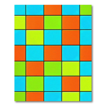 Multi-color and Patterns Vibrant Color Block Geometric Area Rug