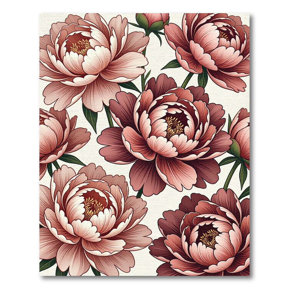 Mauve Peony Bloom Repeat Rug