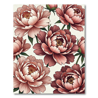 Mauve Peony Bloom Repeat Rug