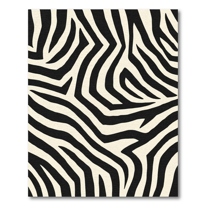 Monochrome Wavy Organic Stripes Rug