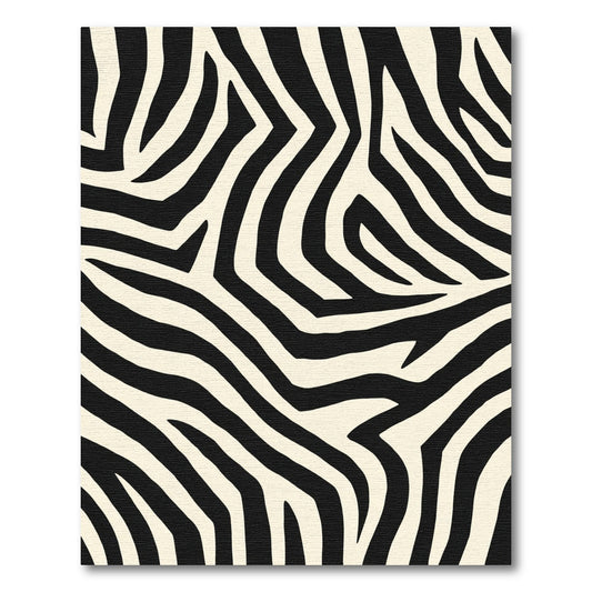 Monochrome Wavy Organic Stripes Rug