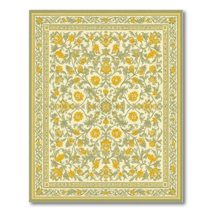 Yellow Floral Vintage No. 22 Area Rug