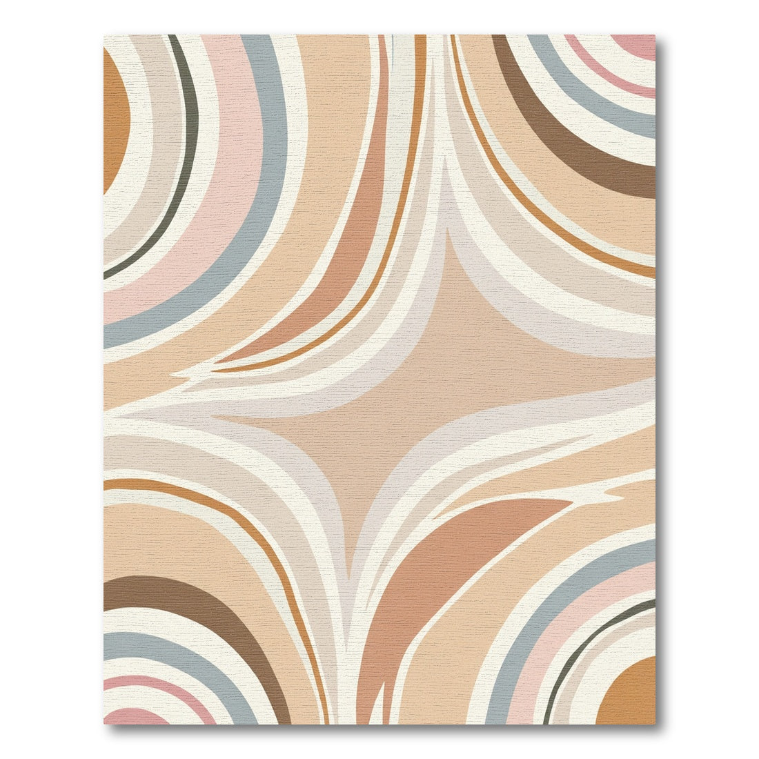 Earthy Tones Soft Swirls Rug