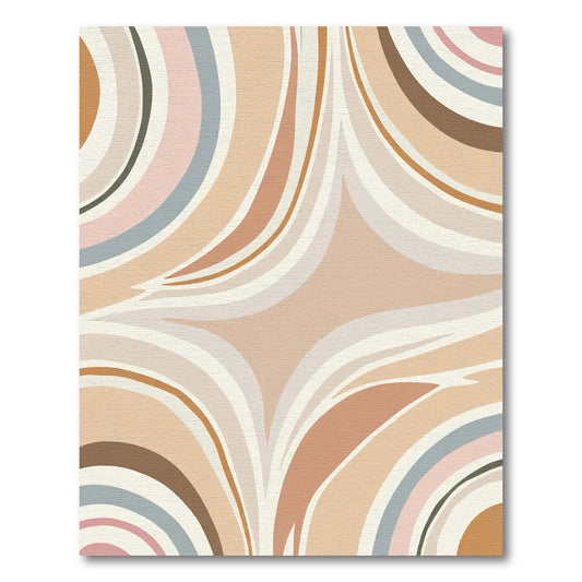Earthy Tones Soft Swirls Rug