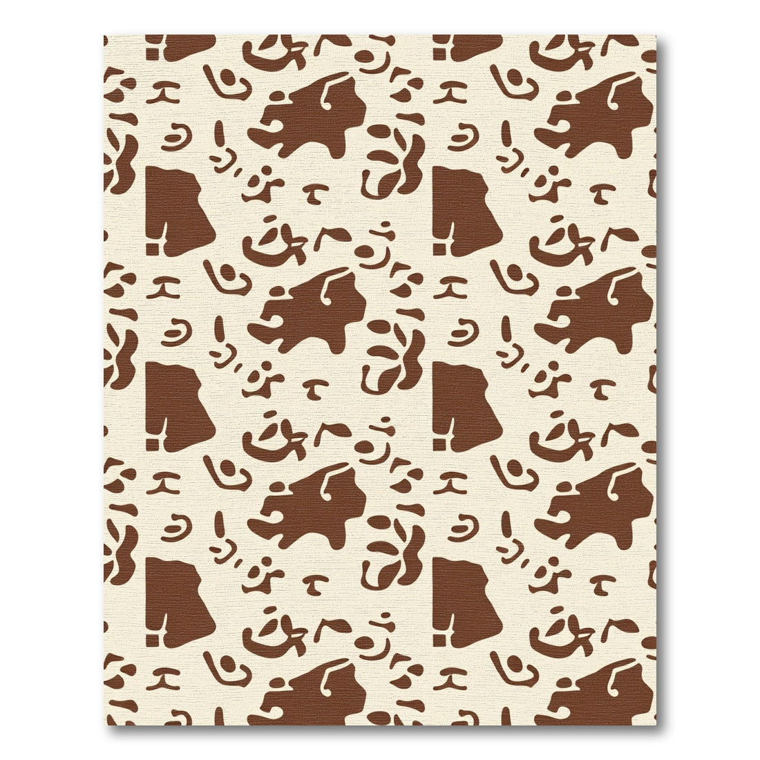 Brown Abstract Primitive Shapes Rug
