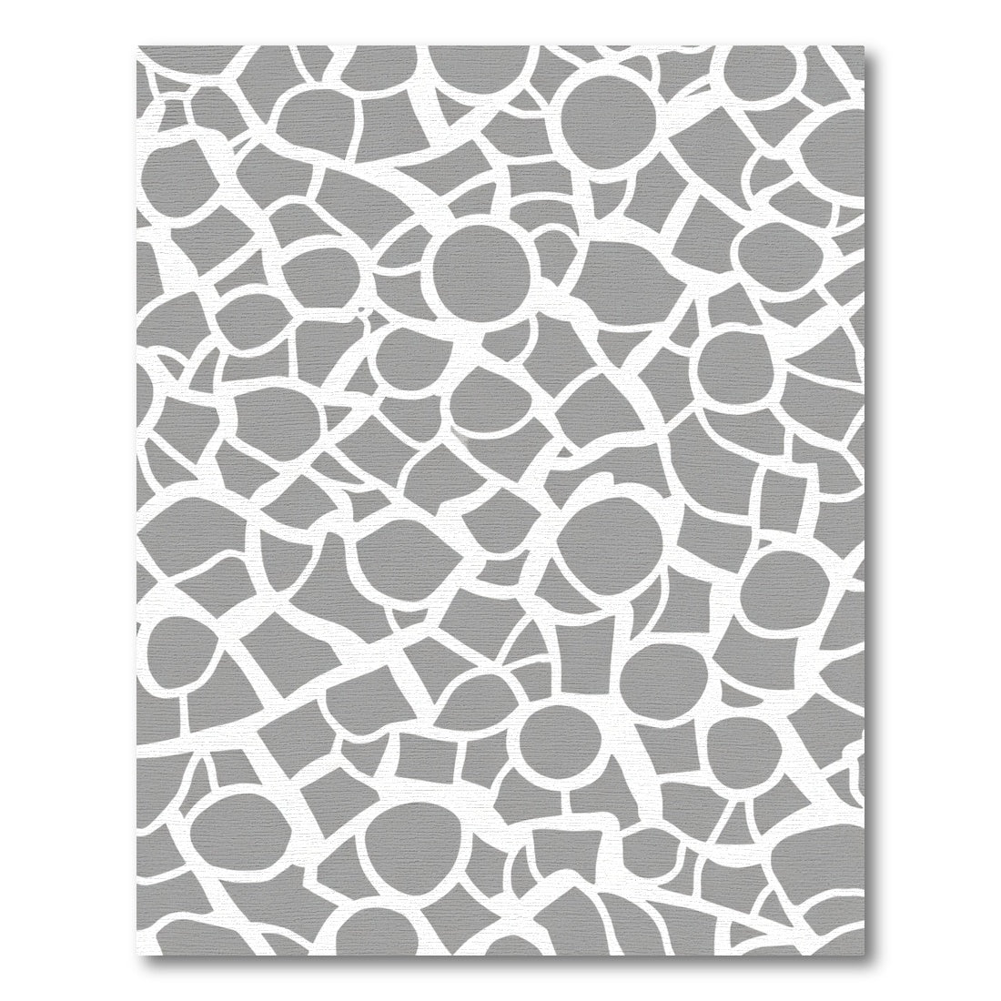 Grey White Organic Curving Network Rug