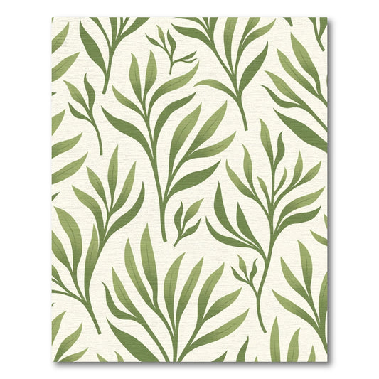 Sage Green Botanical Stems Rug
