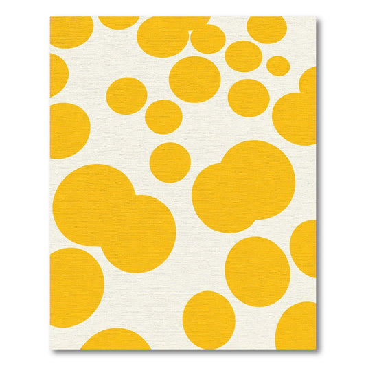 Golden Scattered Circles Rug