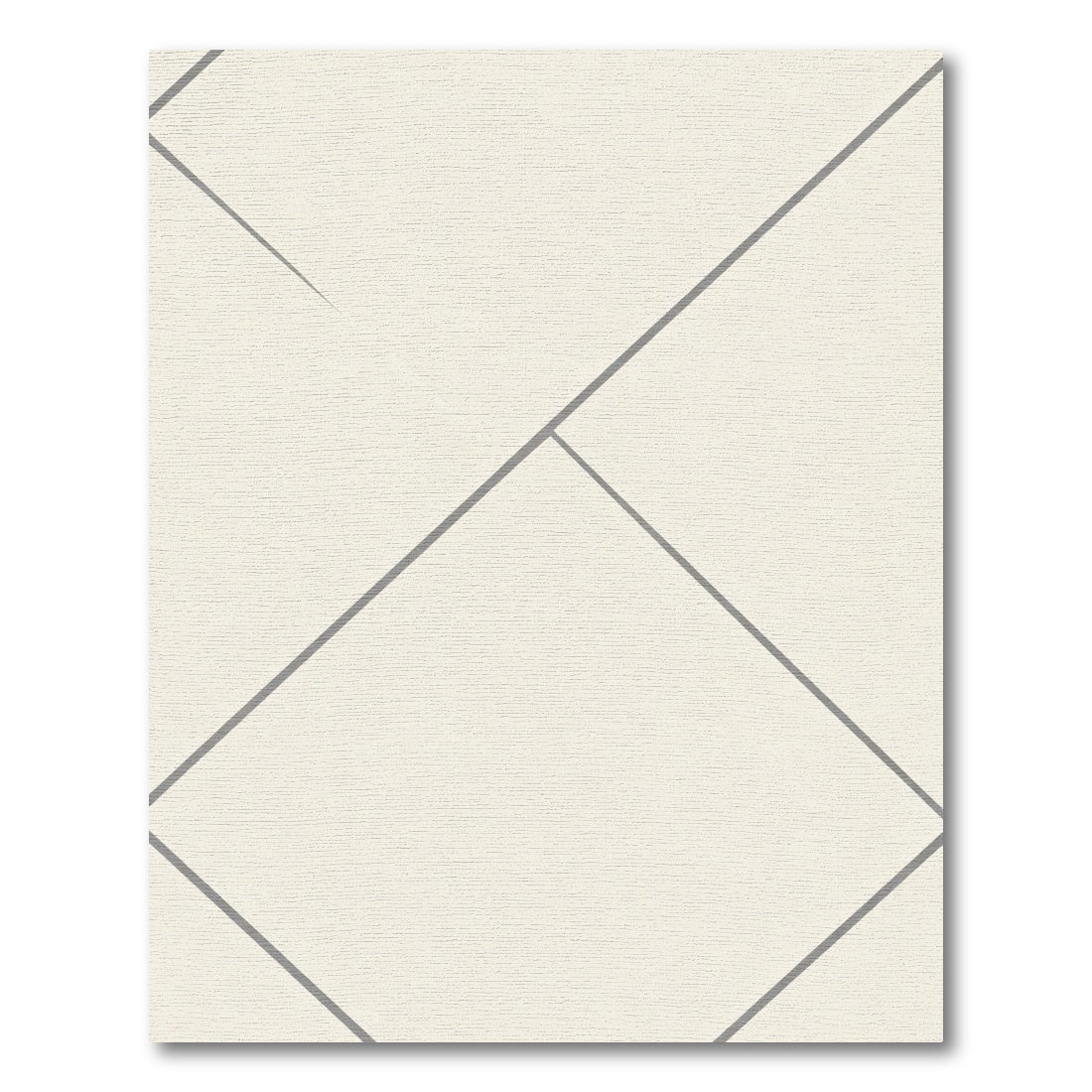 Cream And Gray Geometric Angles Rug