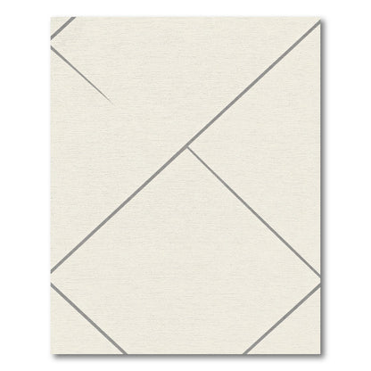Cream And Gray Geometric Angles Rug