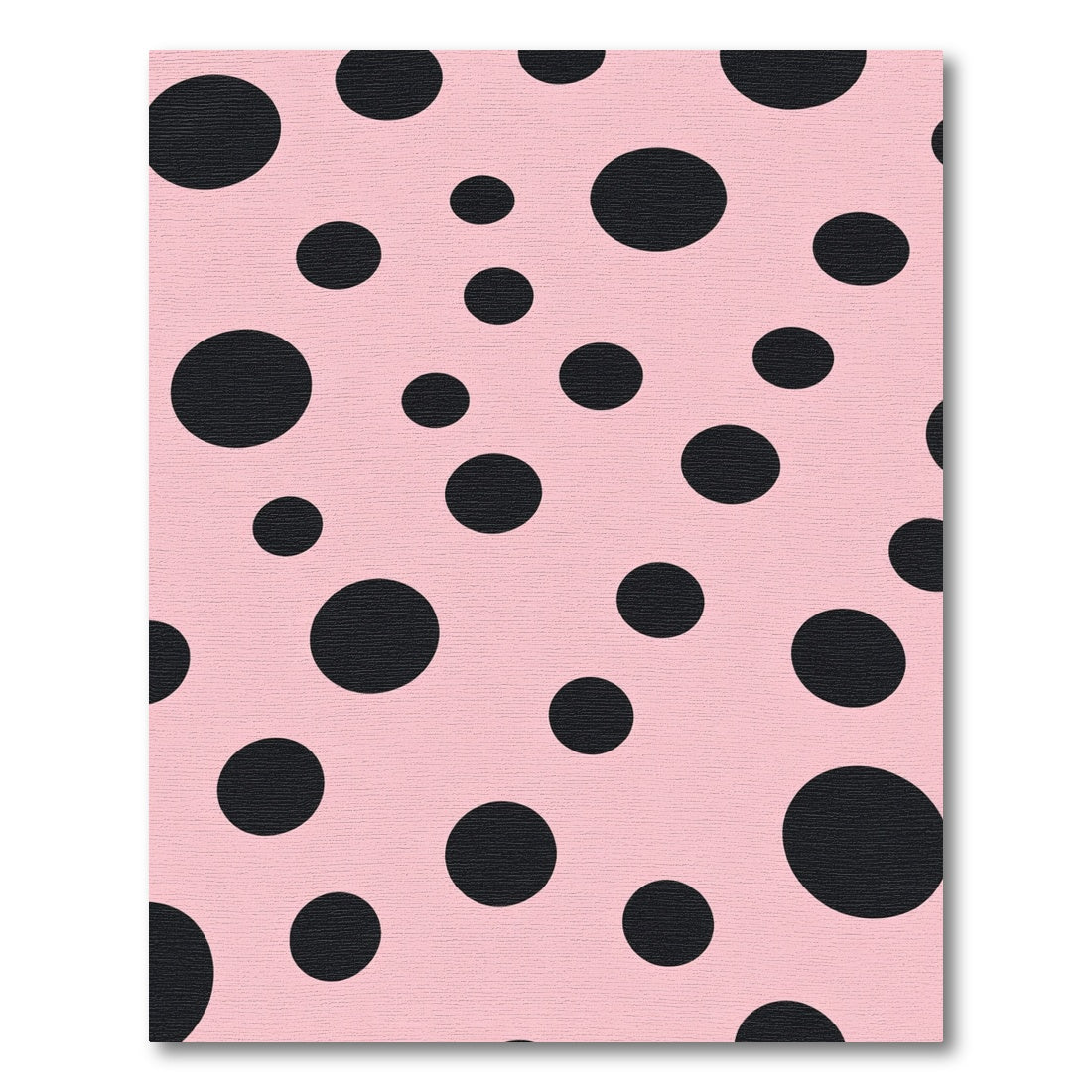 Pink black polka dot scatter Rug