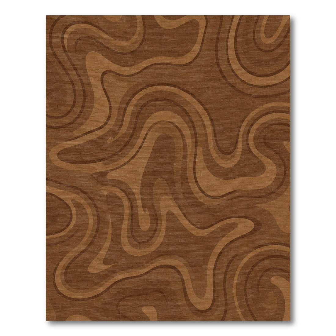 Rich Chocolate Waves Abstract Texture Rug