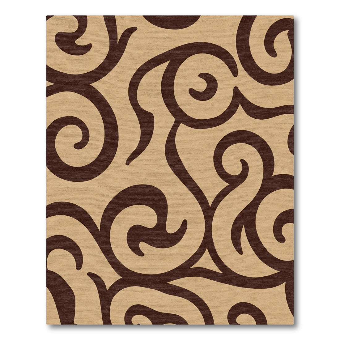 Rich Earth Swirl Scroll Rug