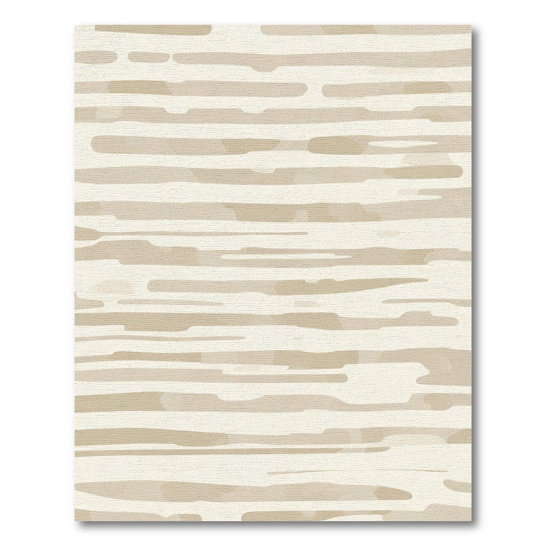 Earthy Tan Watercolor Stripe Rug