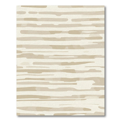 Earthy Tan Watercolor Stripe Rug