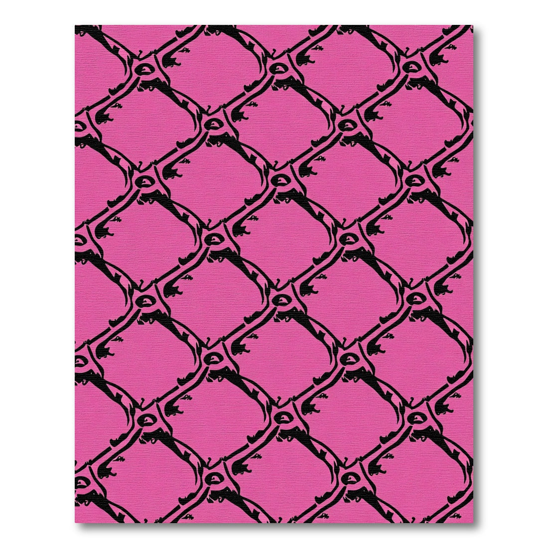 Hot Pink Lattice Link Rug