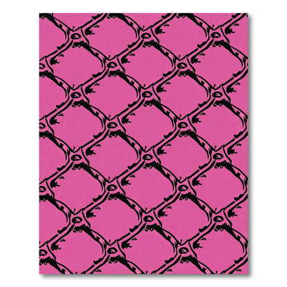 Hot Pink Lattice Link Rug