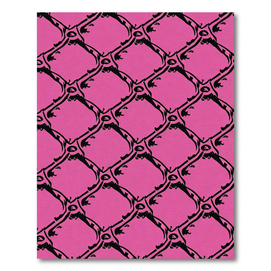 Hot Pink Lattice Link Rug