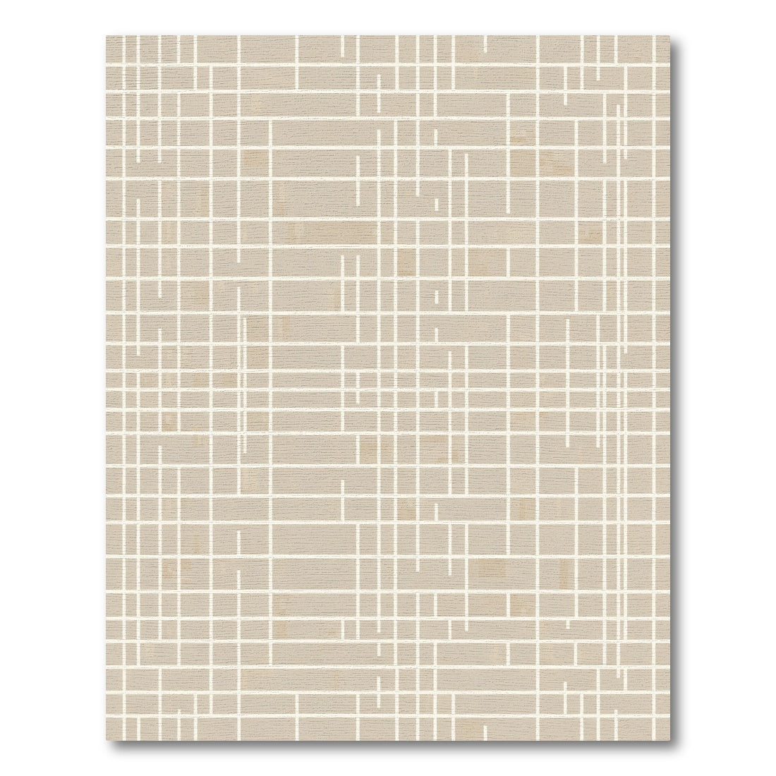 Minimalist Tan Linear Lattice Rug