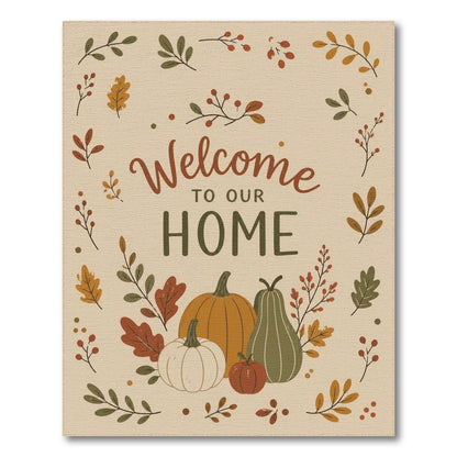 Autumn Harvest Welcome Area Rug