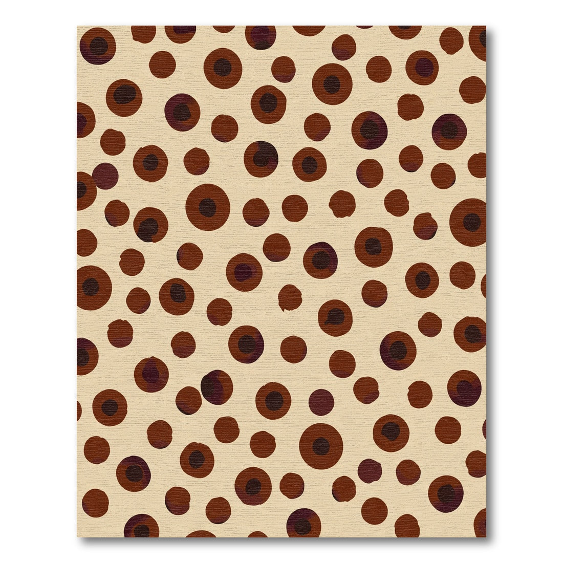Creamy Earthy Polka Dot Scatter Rug